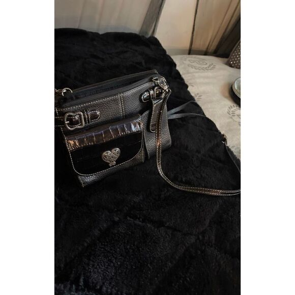 Brighton mini small jojo croc crossbody organizer. - Picture 1 of 10